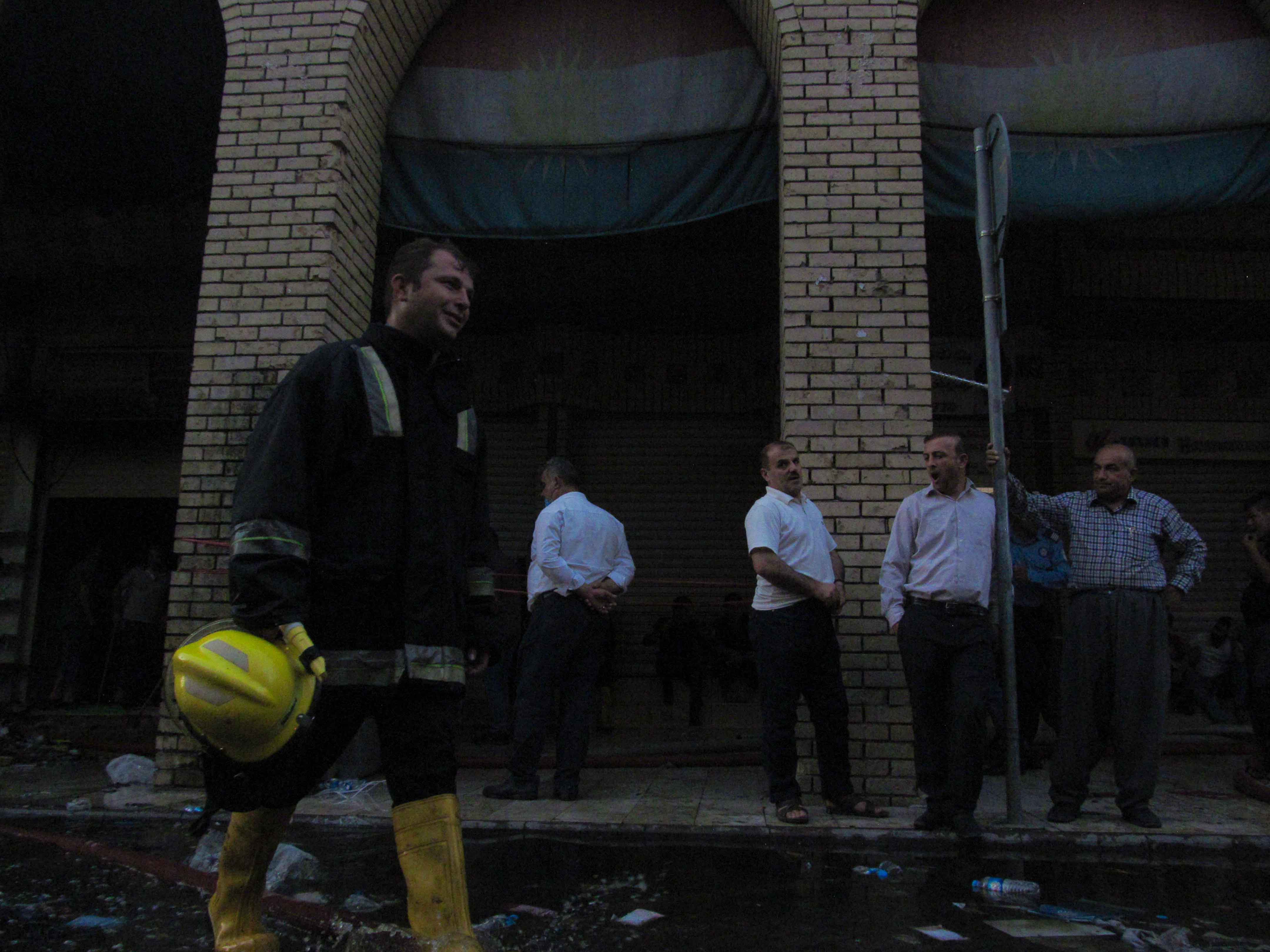 PHOTOS: Firefighters extinguish blaze in Erbil's old market 